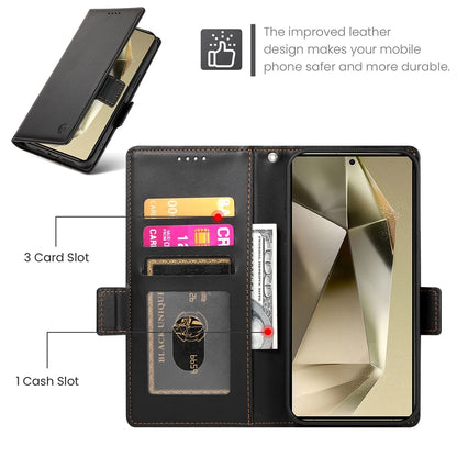 Samsung Galaxy S24 Ultra 5G Magnetic Leather Wallet Case with Card Slots, Stand Function & Full Protection