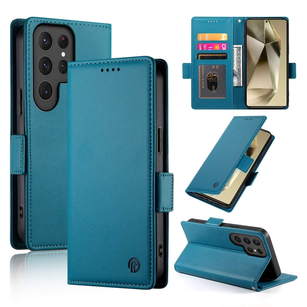 Samsung Galaxy S24 Ultra 5G Magnetic Leather Wallet Case with Card Slots, Stand Function & Full Protection
