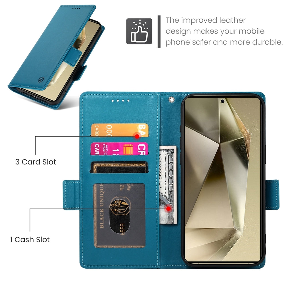 Samsung Galaxy S24 Ultra 5G Magnetic Leather Wallet Case with Card Slots, Stand Function & Full Protection