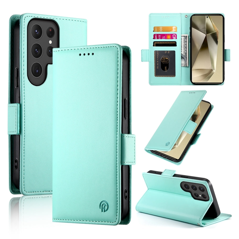 Samsung Galaxy S24 Ultra 5G Magnetic Leather Wallet Case with Card Slots, Stand Function & Full Protection