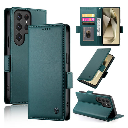 Samsung Galaxy S24 Ultra 5G Magnetic Leather Wallet Case with Card Slots, Stand Function & Full Protection