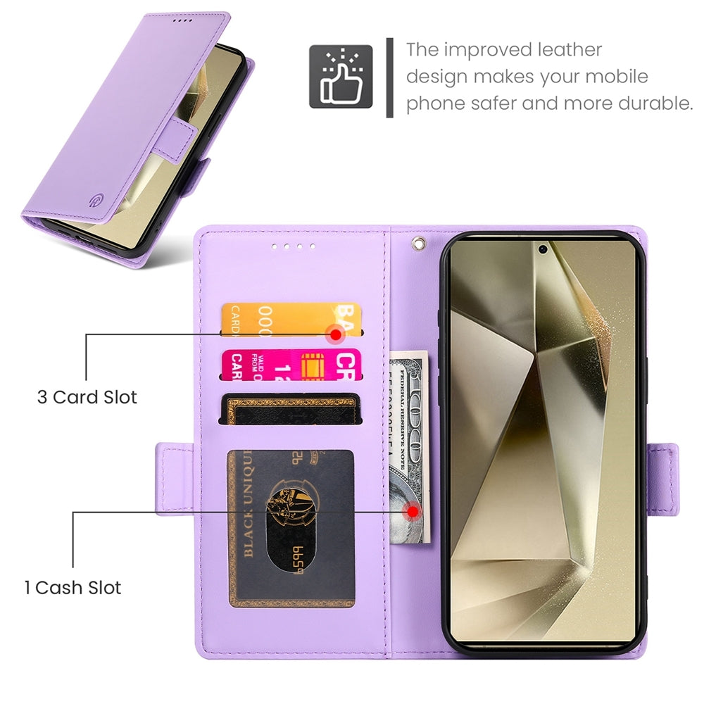 Samsung Galaxy S24 Ultra 5G Magnetic Leather Wallet Case with Card Slots, Stand Function & Full Protection