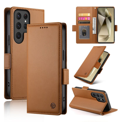 Samsung Galaxy S24 Ultra 5G Magnetic Leather Wallet Case with Card Slots, Stand Function & Full Protection
