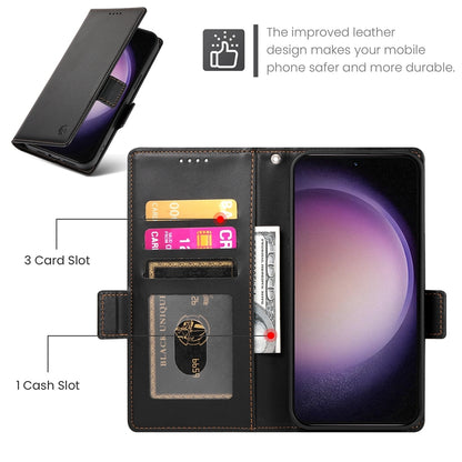 Samsung Galaxy S23 5G Magnetic Leather Wallet Case with Card Slots, Stand Function & Full Protection