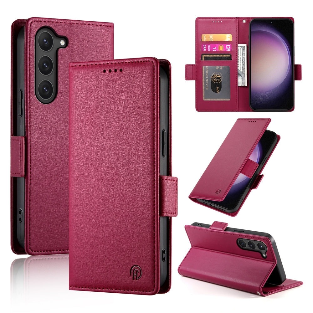 Samsung Galaxy S23 5G Magnetic Leather Wallet Case with Card Slots, Stand Function & Full Protection