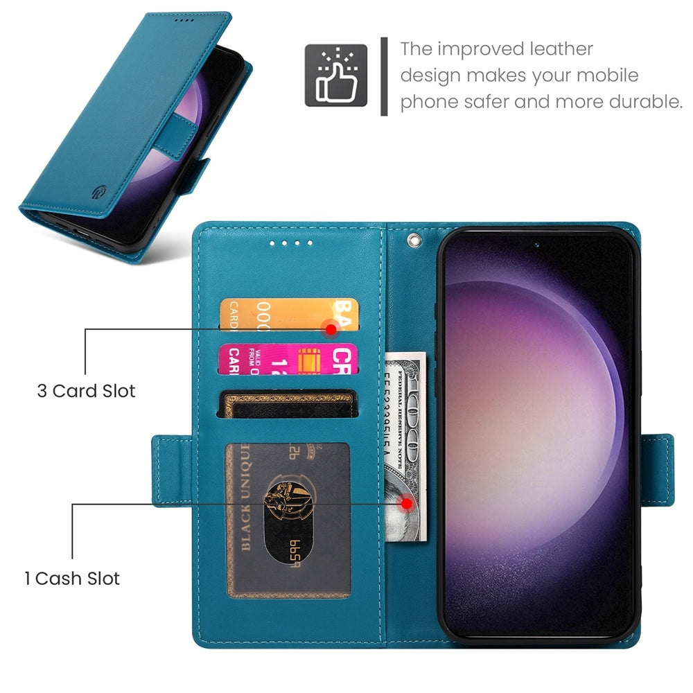 Samsung Galaxy S23 5G Magnetic Leather Wallet Case with Card Slots, Stand Function & Full Protection