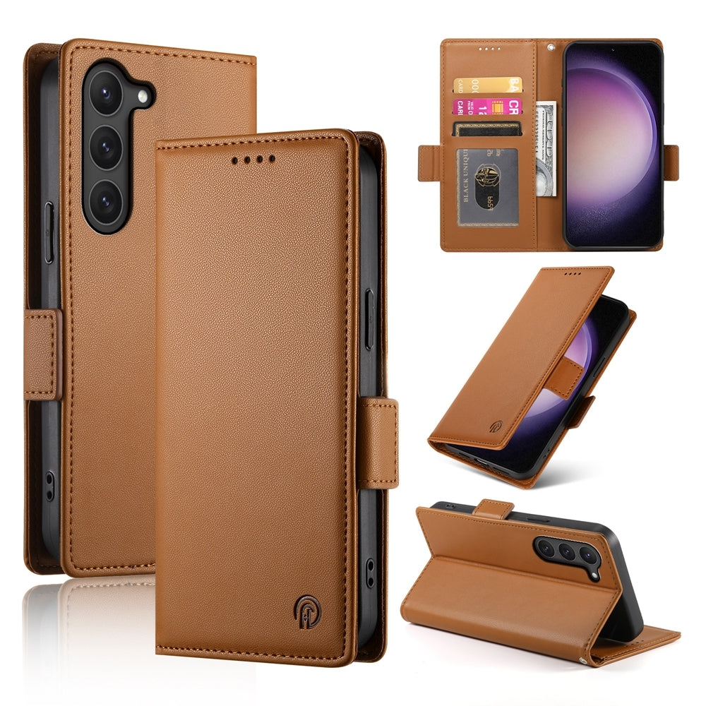 Samsung Galaxy S23 5G Magnetic Leather Wallet Case with Card Slots, Stand Function & Full Protection