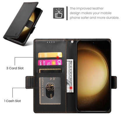 Samsung Galaxy S23+ 5G Magnetic Leather Wallet Case with Card Slots, Stand Function & Full Protection