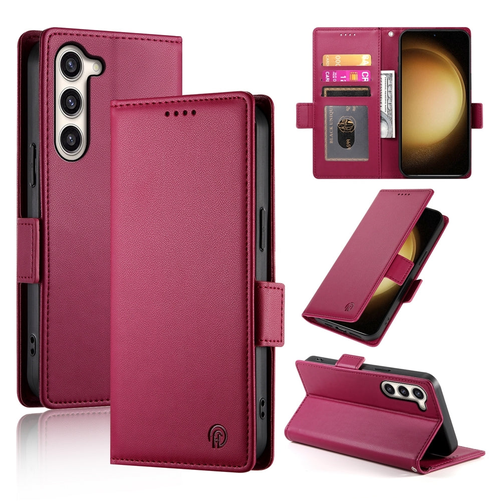 Samsung Galaxy S23+ 5G Magnetic Leather Wallet Case with Card Slots, Stand Function & Full Protection