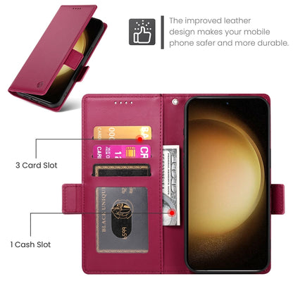 Samsung Galaxy S23+ 5G Magnetic Leather Wallet Case with Card Slots, Stand Function & Full Protection