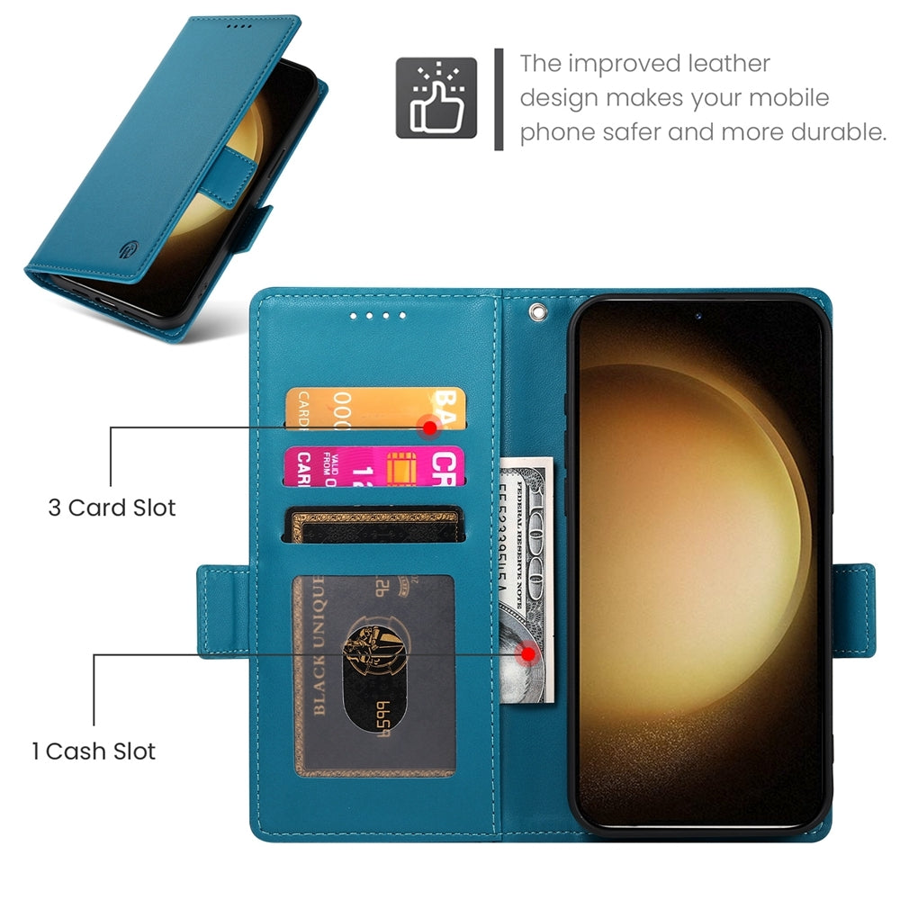Samsung Galaxy S23+ 5G Magnetic Leather Wallet Case with Card Slots, Stand Function & Full Protection