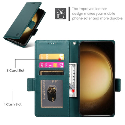 Samsung Galaxy S23+ 5G Magnetic Leather Wallet Case with Card Slots, Stand Function & Full Protection