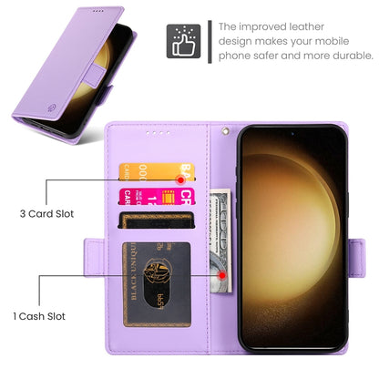 Samsung Galaxy S23+ 5G Magnetic Leather Wallet Case with Card Slots, Stand Function & Full Protection