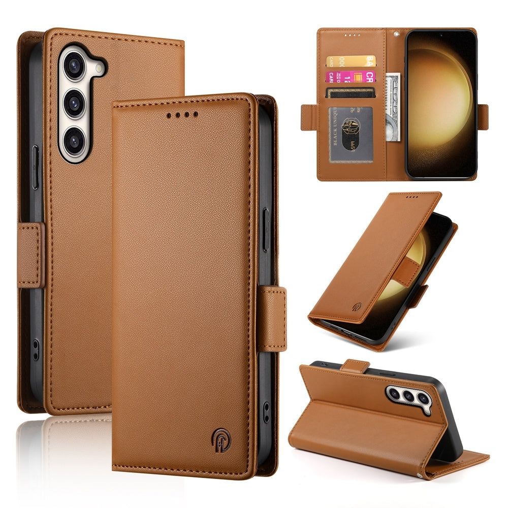 Samsung Galaxy S23+ 5G Magnetic Leather Wallet Case with Card Slots, Stand Function & Full Protection