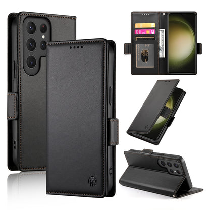 Samsung Galaxy S23 Ultra 5G Magnetic Leather Wallet Case with Card Slots, Stand Function & Full Protection