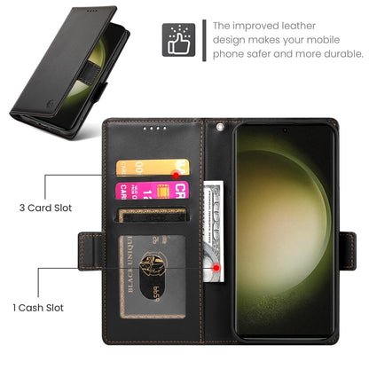 Samsung Galaxy S23 Ultra 5G Magnetic Leather Wallet Case with Card Slots, Stand Function & Full Protection