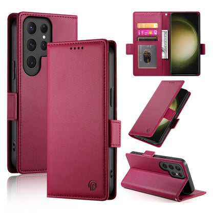 Samsung Galaxy S23 Ultra 5G Magnetic Leather Wallet Case with Card Slots, Stand Function & Full Protection