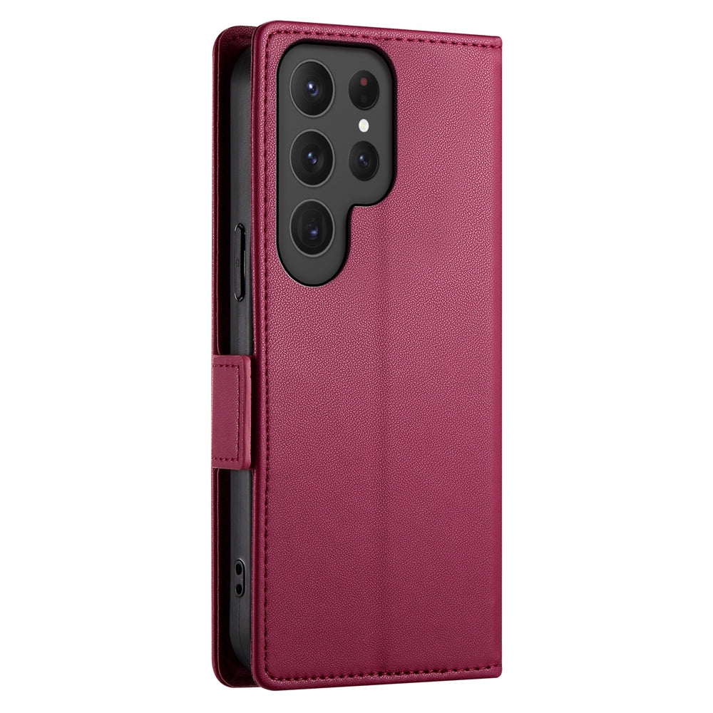 Samsung Galaxy S23 Ultra 5G Magnetic Leather Wallet Case with Card Slots, Stand Function & Full Protection