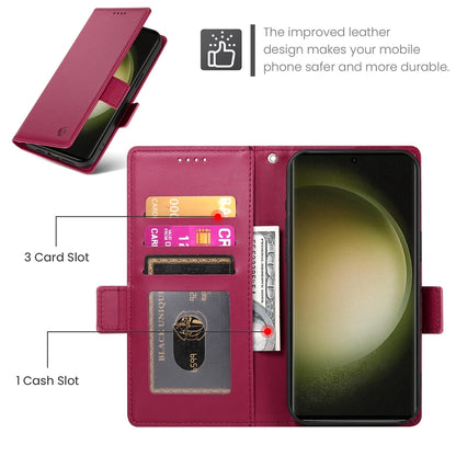 Samsung Galaxy S23 Ultra 5G Magnetic Leather Wallet Case with Card Slots, Stand Function & Full Protection