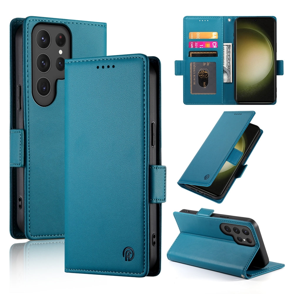 Samsung Galaxy S23 Ultra 5G Magnetic Leather Wallet Case with Card Slots, Stand Function & Full Protection