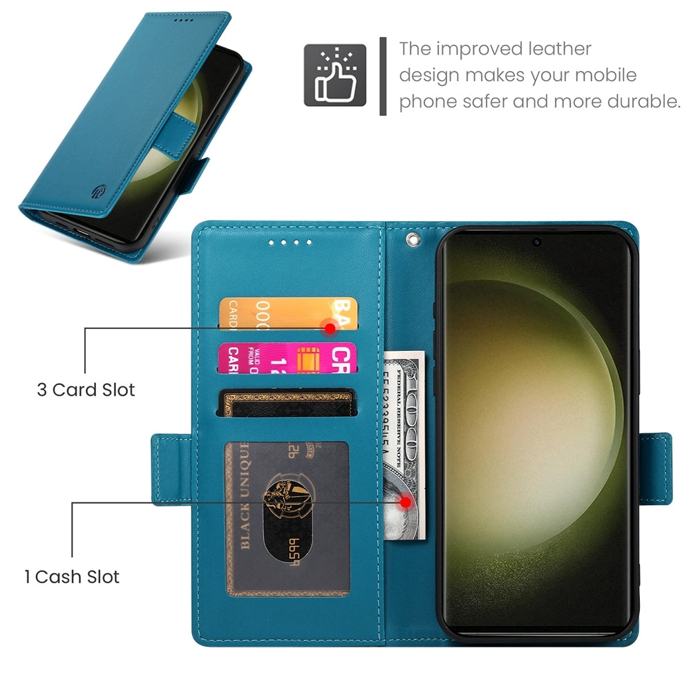 Samsung Galaxy S23 Ultra 5G Magnetic Leather Wallet Case with Card Slots, Stand Function & Full Protection
