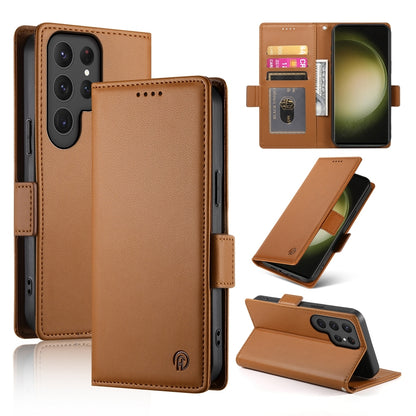 Samsung Galaxy S23 Ultra 5G Magnetic Leather Wallet Case with Card Slots, Stand Function & Full Protection