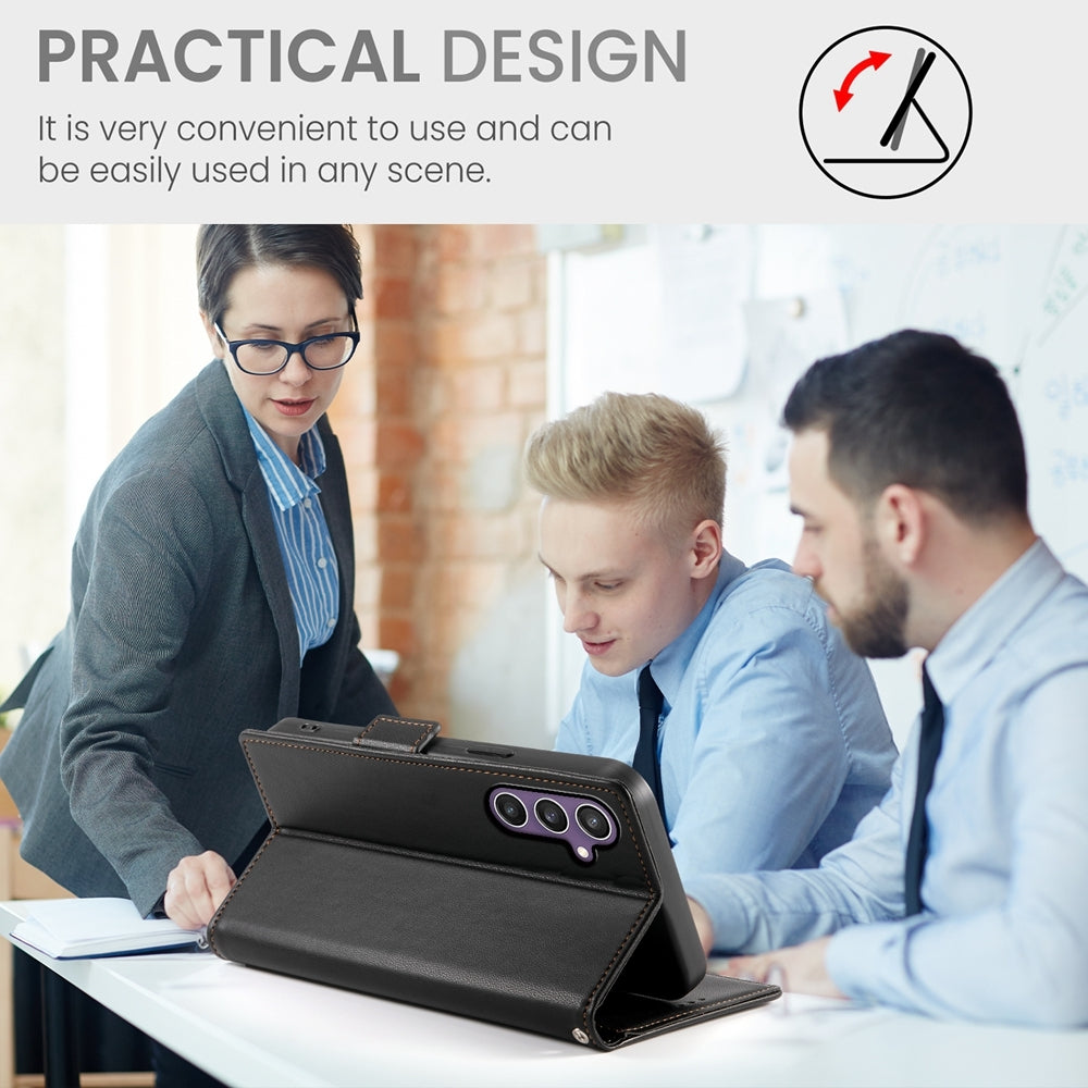 Samsung Galaxy S23 FE 5G Magnetic Leather Wallet Case with Card Slots, Stand Function & Full Protection