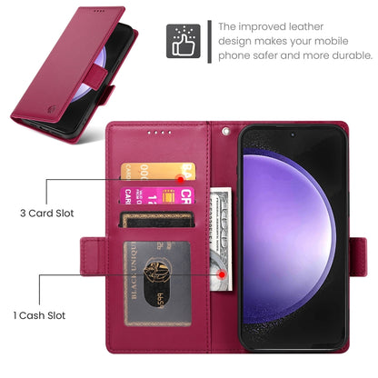 Samsung Galaxy S23 FE 5G Magnetic Leather Wallet Case with Card Slots, Stand Function & Full Protection