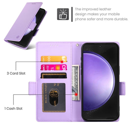 Samsung Galaxy S23 FE 5G Magnetic Leather Wallet Case with Card Slots, Stand Function & Full Protection