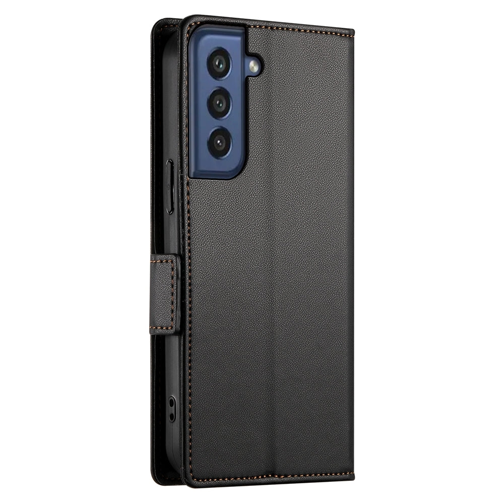 Samsung Galaxy S21 FE 5G Magnetic Leather Wallet Case with Card Slots, Stand Function & Full Protection