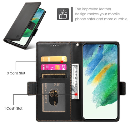 Samsung Galaxy S21 FE 5G Magnetic Leather Wallet Case with Card Slots, Stand Function & Full Protection