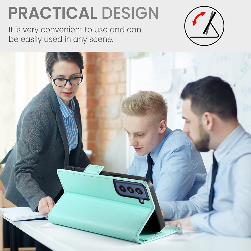 Samsung Galaxy S21 FE 5G Magnetic Leather Wallet Case with Card Slots, Stand Function & Full Protection