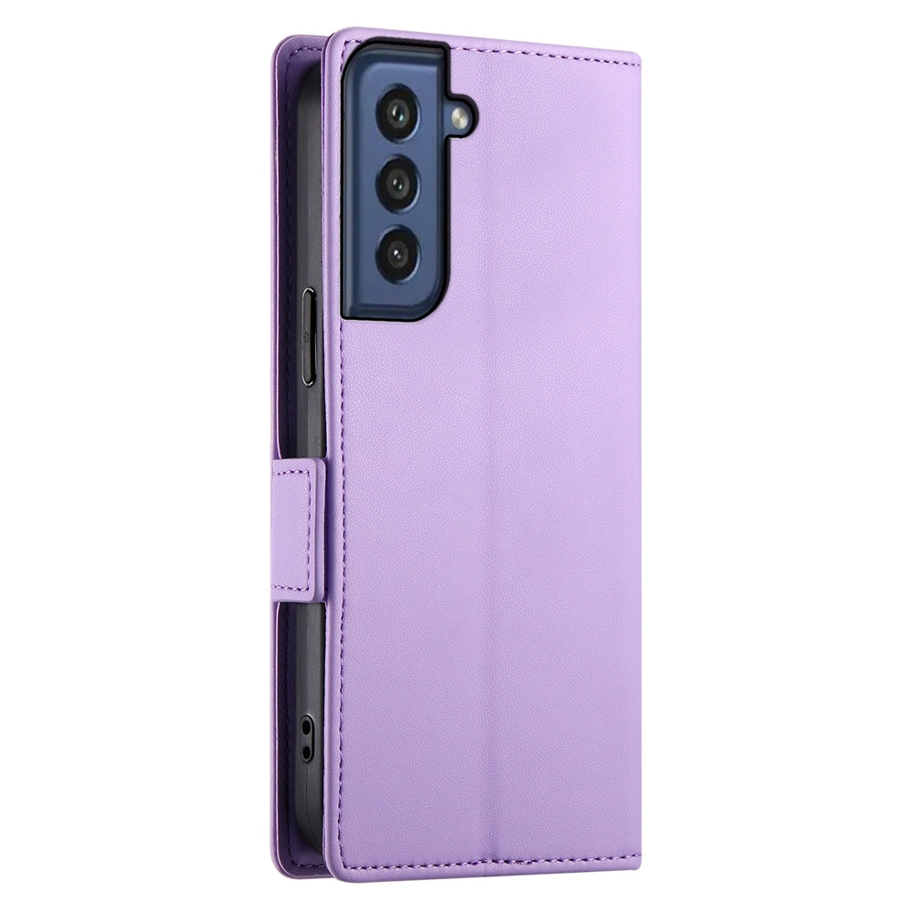 Samsung Galaxy S21 FE 5G Magnetic Leather Wallet Case with Card Slots, Stand Function & Full Protection