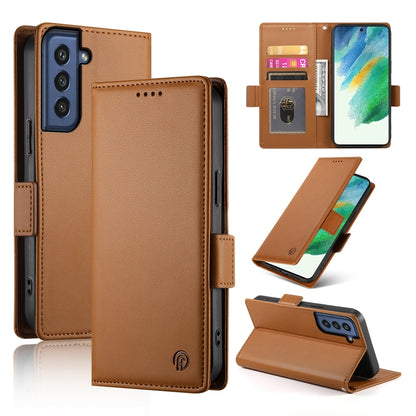 Samsung Galaxy S21 FE 5G Magnetic Leather Wallet Case with Card Slots, Stand Function & Full Protection