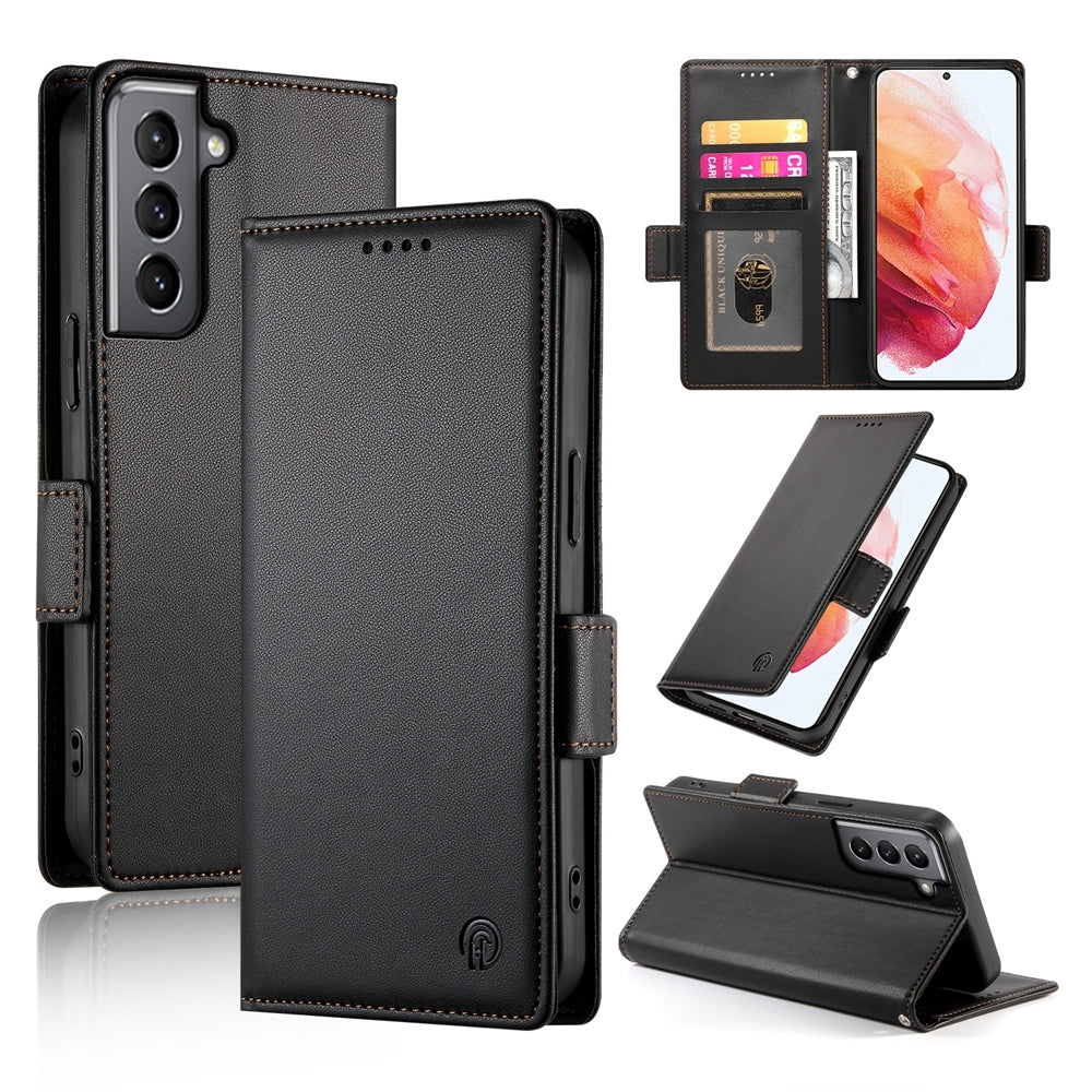 Samsung Galaxy S21 5G Magnetic Leather Wallet Case with Card Slots, Stand Function & Full Protection