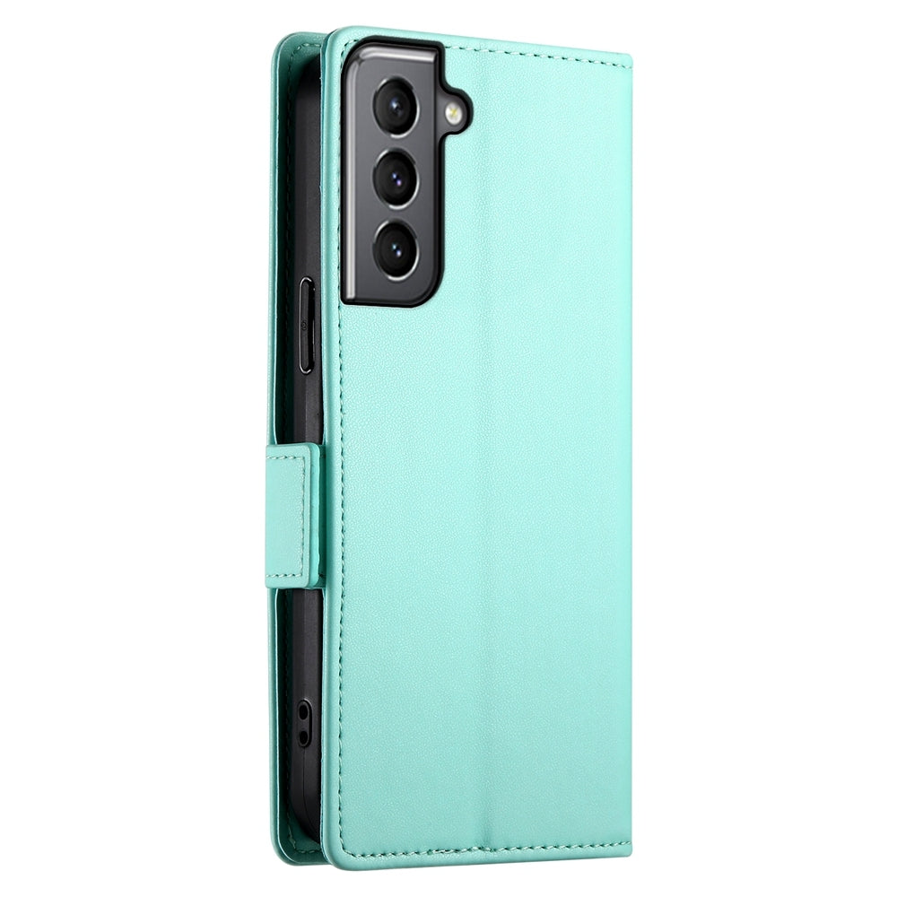 Samsung Galaxy S21 5G Magnetic Leather Wallet Case with Card Slots, Stand Function & Full Protection