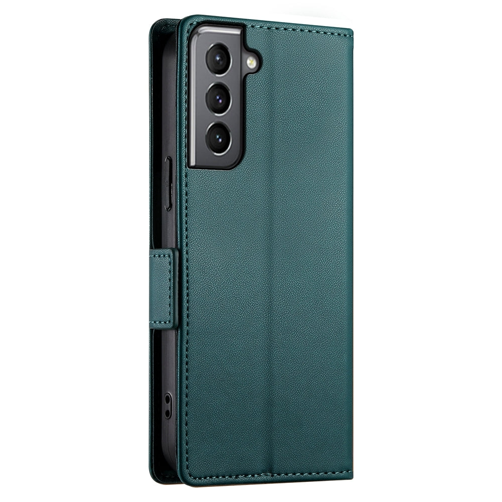 Samsung Galaxy S21 5G Magnetic Leather Wallet Case with Card Slots, Stand Function & Full Protection