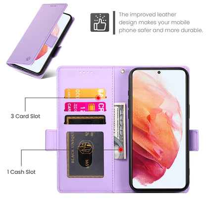 Samsung Galaxy S21 5G Magnetic Leather Wallet Case with Card Slots, Stand Function & Full Protection