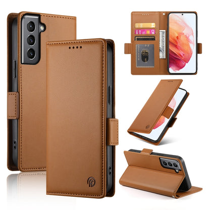 Samsung Galaxy S21 5G Magnetic Leather Wallet Case with Card Slots, Stand Function & Full Protection