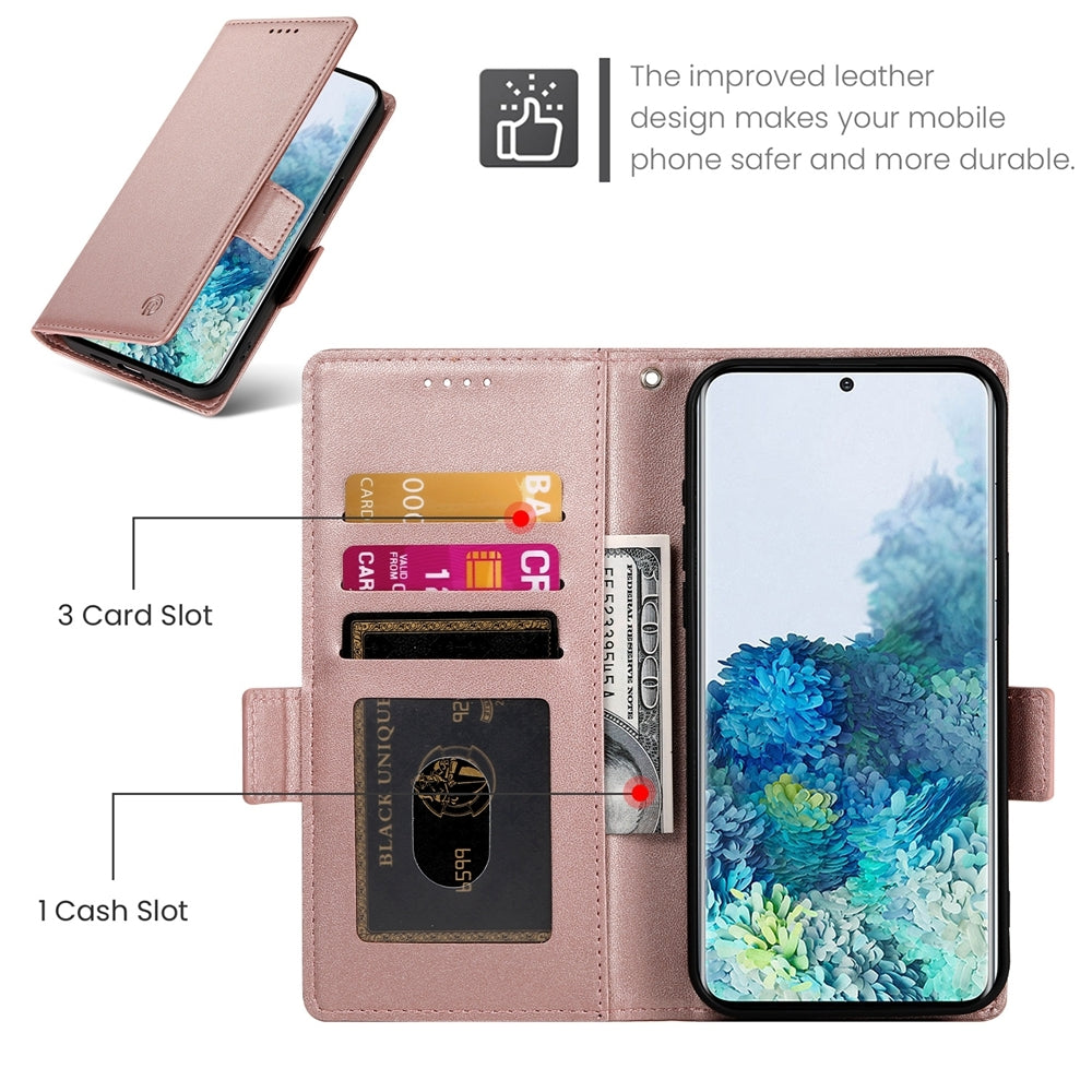 Samsung Galaxy S20+ 5G Magnetic Leather Wallet Case with Card Slots, Stand Function & Full Protection
