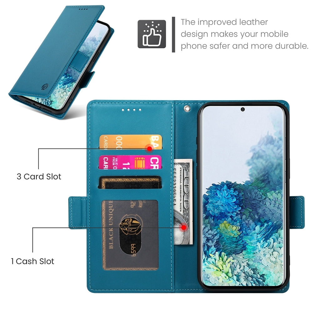 Samsung Galaxy S20+ 5G Magnetic Leather Wallet Case with Card Slots, Stand Function & Full Protection