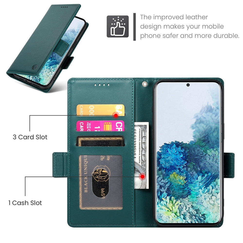 Samsung Galaxy S20+ 5G Magnetic Leather Wallet Case with Card Slots, Stand Function & Full Protection