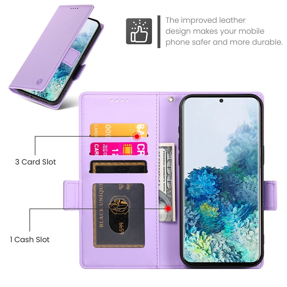 Samsung Galaxy S20+ 5G Magnetic Leather Wallet Case with Card Slots, Stand Function & Full Protection