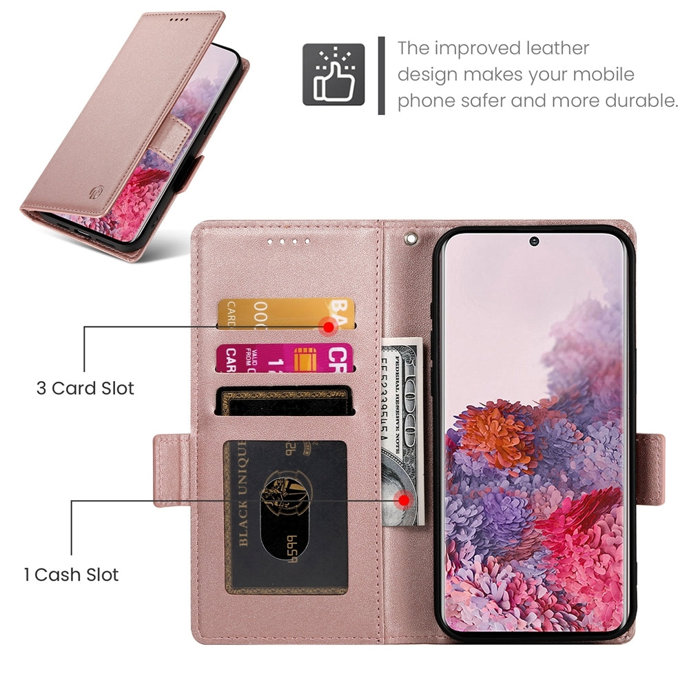 Samsung Galaxy S20 5G Magnetic Leather Wallet Case with Card Slots, Stand Function & Full Protection