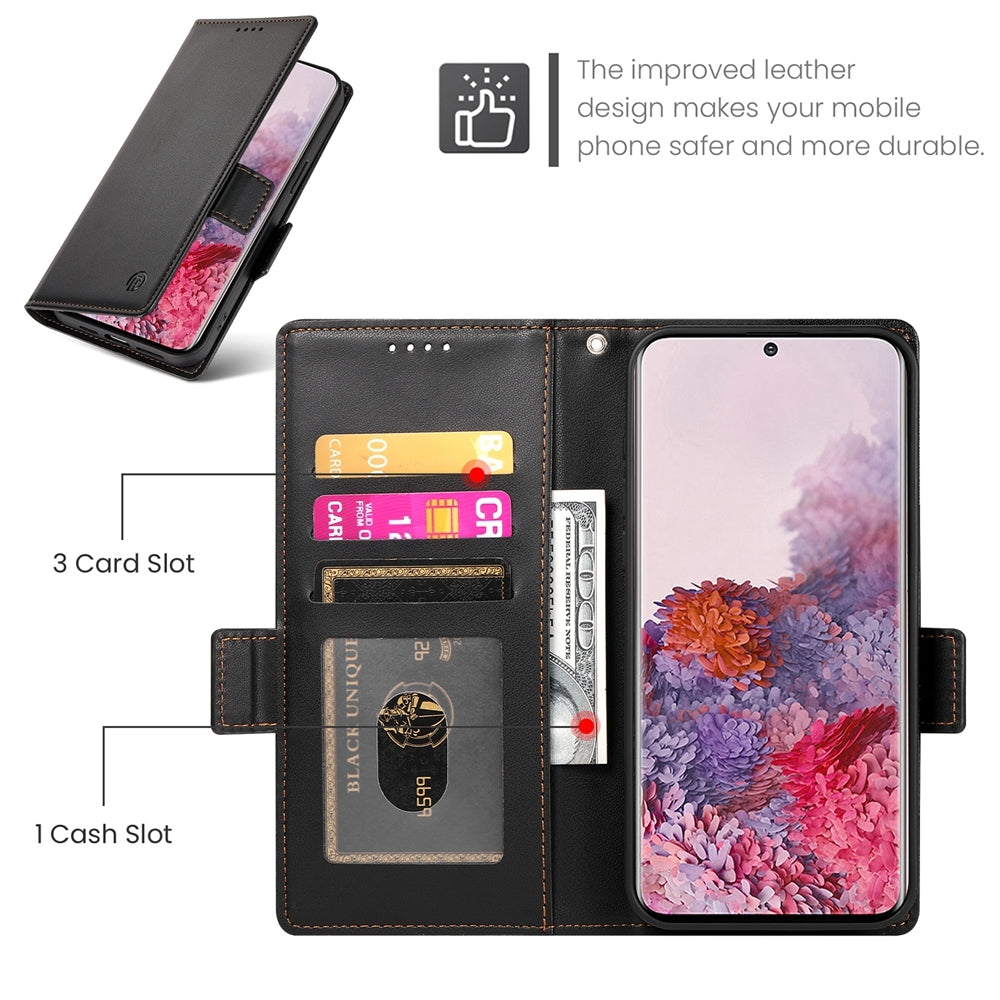 Samsung Galaxy S20 5G Magnetic Leather Wallet Case with Card Slots, Stand Function & Full Protection