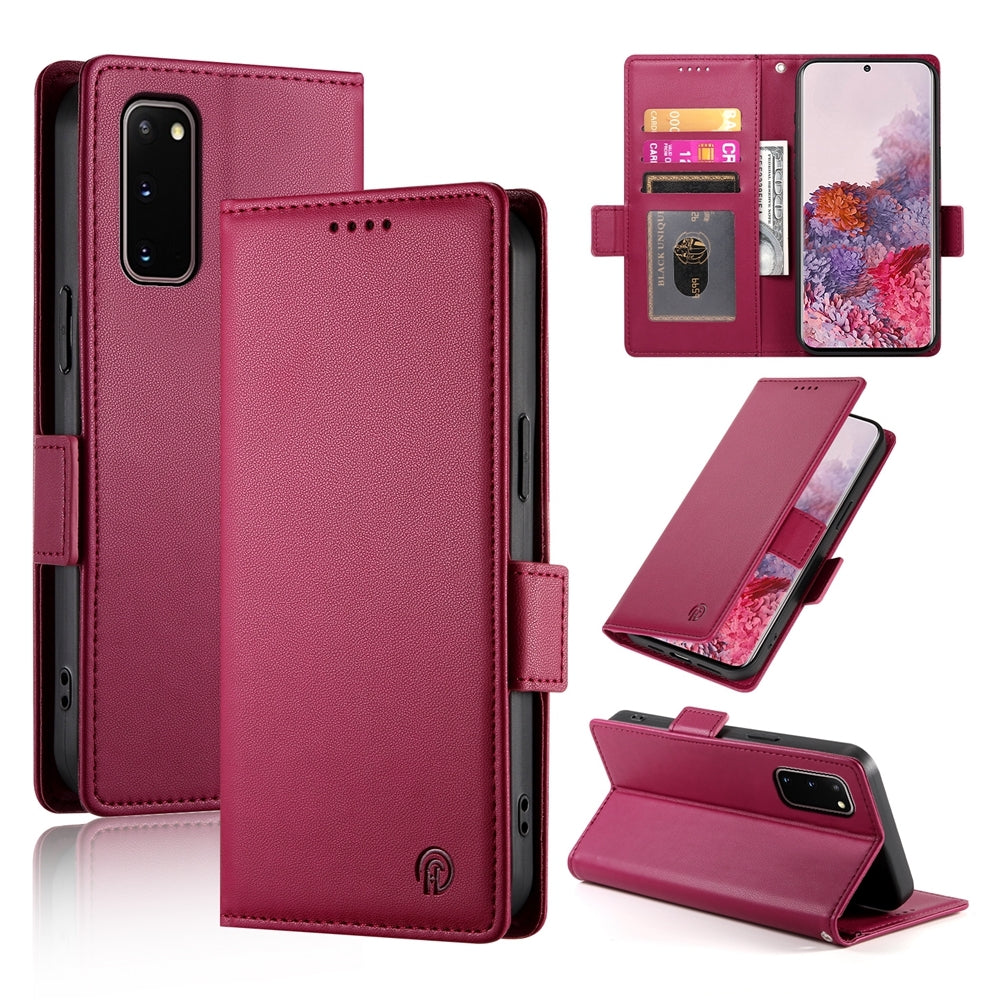 Samsung Galaxy S20 5G Magnetic Leather Wallet Case with Card Slots, Stand Function & Full Protection