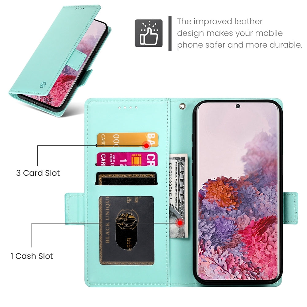 Samsung Galaxy S20 5G Magnetic Leather Wallet Case with Card Slots, Stand Function & Full Protection