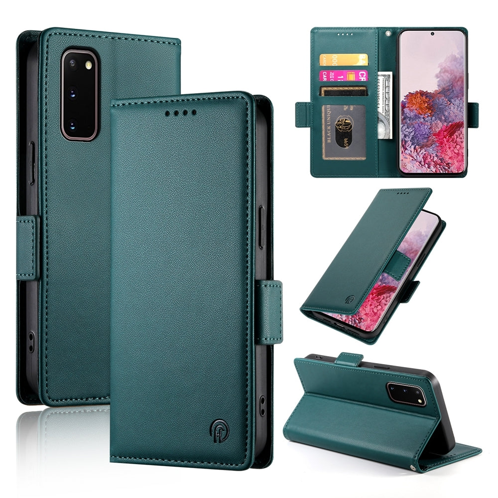 Samsung Galaxy S20 5G Magnetic Leather Wallet Case with Card Slots, Stand Function & Full Protection
