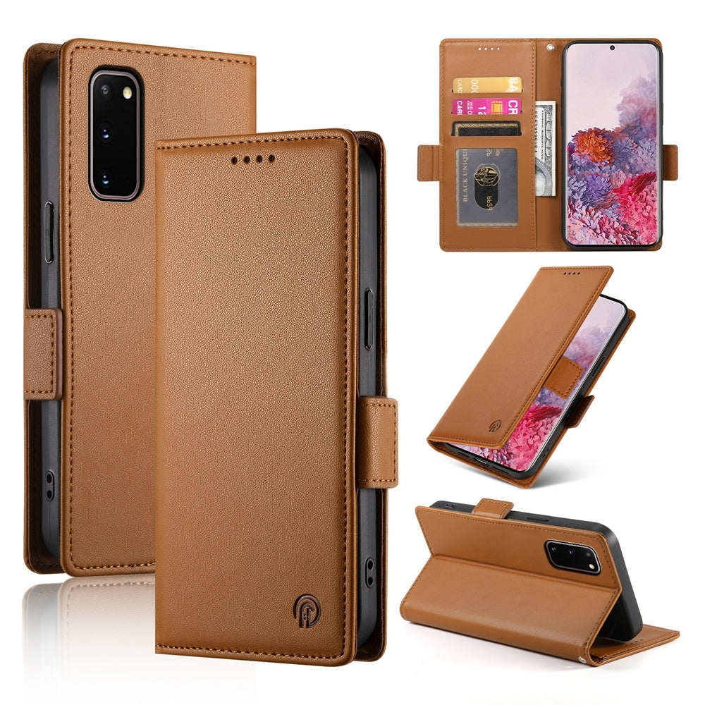 Samsung Galaxy S20 5G Magnetic Leather Wallet Case with Card Slots, Stand Function & Full Protection
