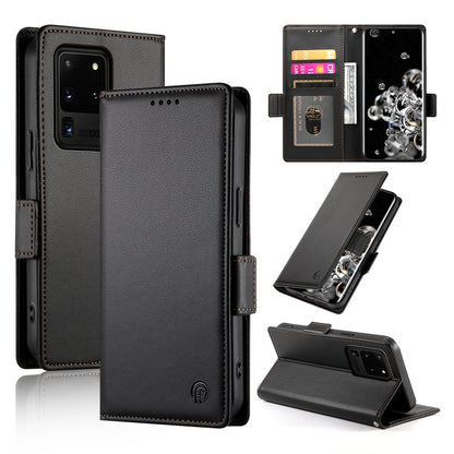 Samsung Galaxy S20 Ultra 5G Magnetic Leather Wallet Case with Card Slots, Stand Function & Full Protection